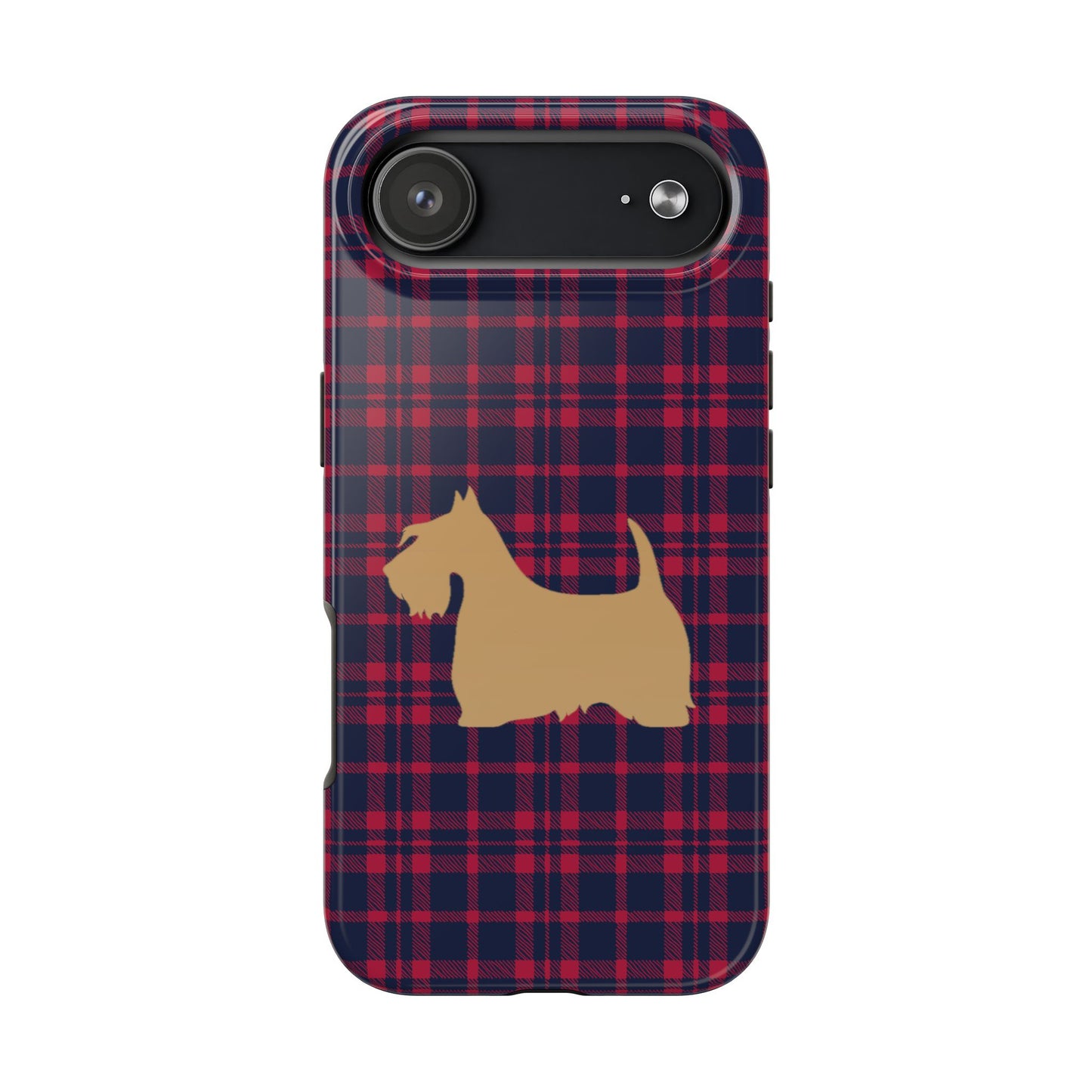Scottish Terrier Phone Case, Tough Cases, Scottie Dog Phone Cover, Gift for Dog Lovers, Plaid Design