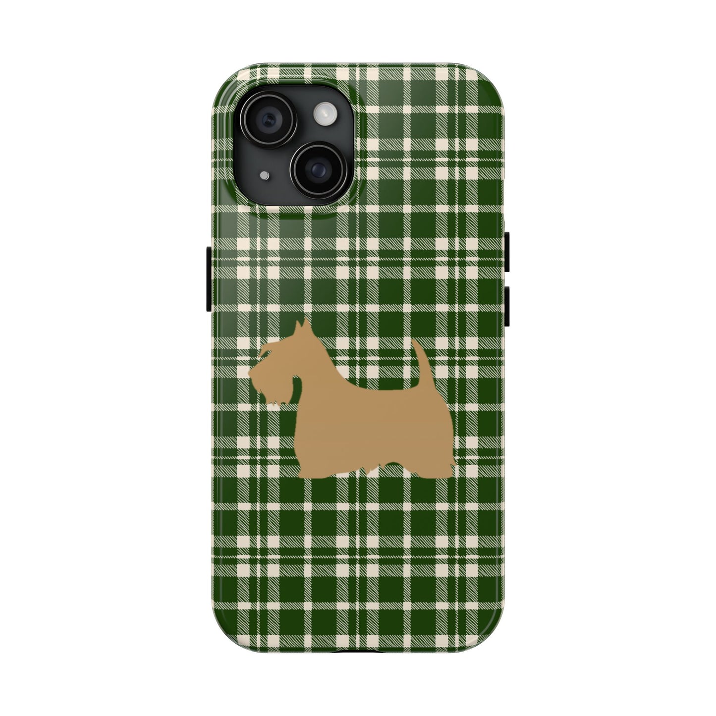 Scottish Terrier Phone Case, Tough Cases, Scottie Dog Phone Cover, Gift for Dog Lovers, Plaid Design