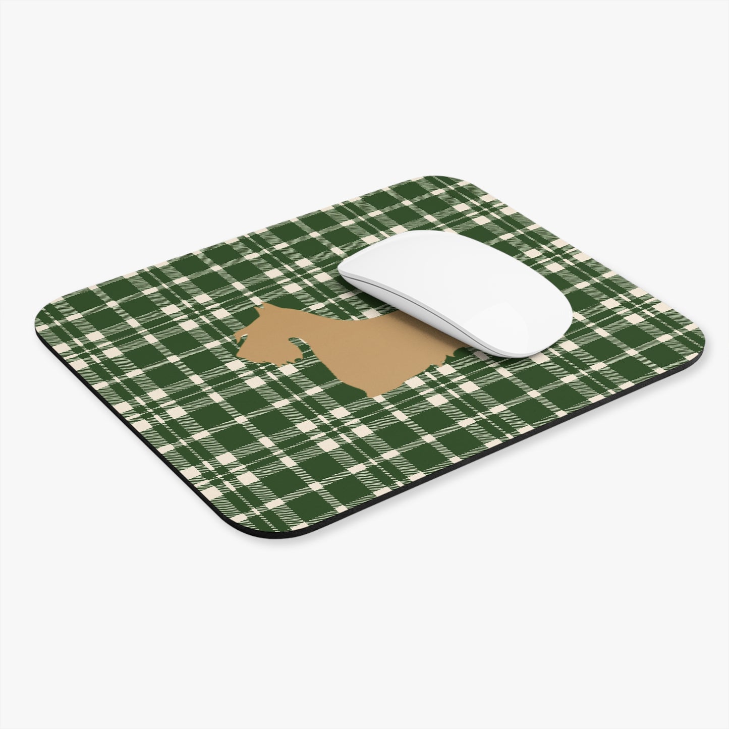 Scottish Terrier Plaid Dog Mouse Pad | Cute Dog Lover Gift | Office Decor | Stationery | Pet Themed Home Office Accessories | Animal Lover Merchandise