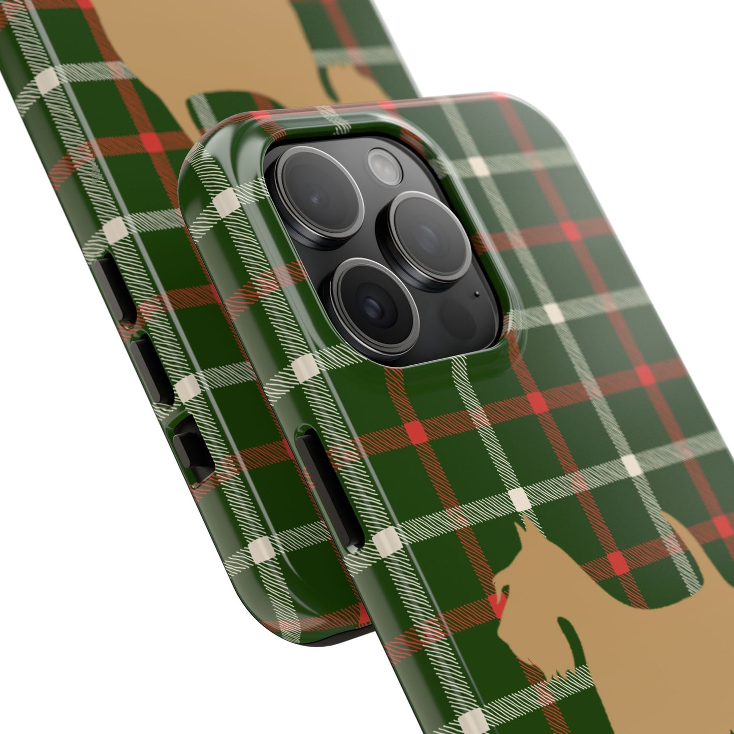 Scottish Terrier Phone Case, Tough Cases, Scottie Dog Phone Cover, Gift for Dog Lovers, Plaid Design