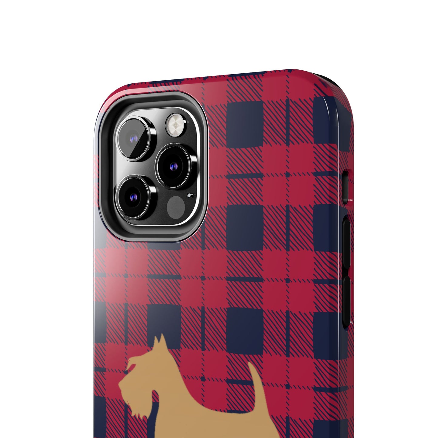 Scottish Terrier Phone Case, Tough Cases, Scottie Dog Phone Cover, Gift for Dog Lovers, Plaid Design