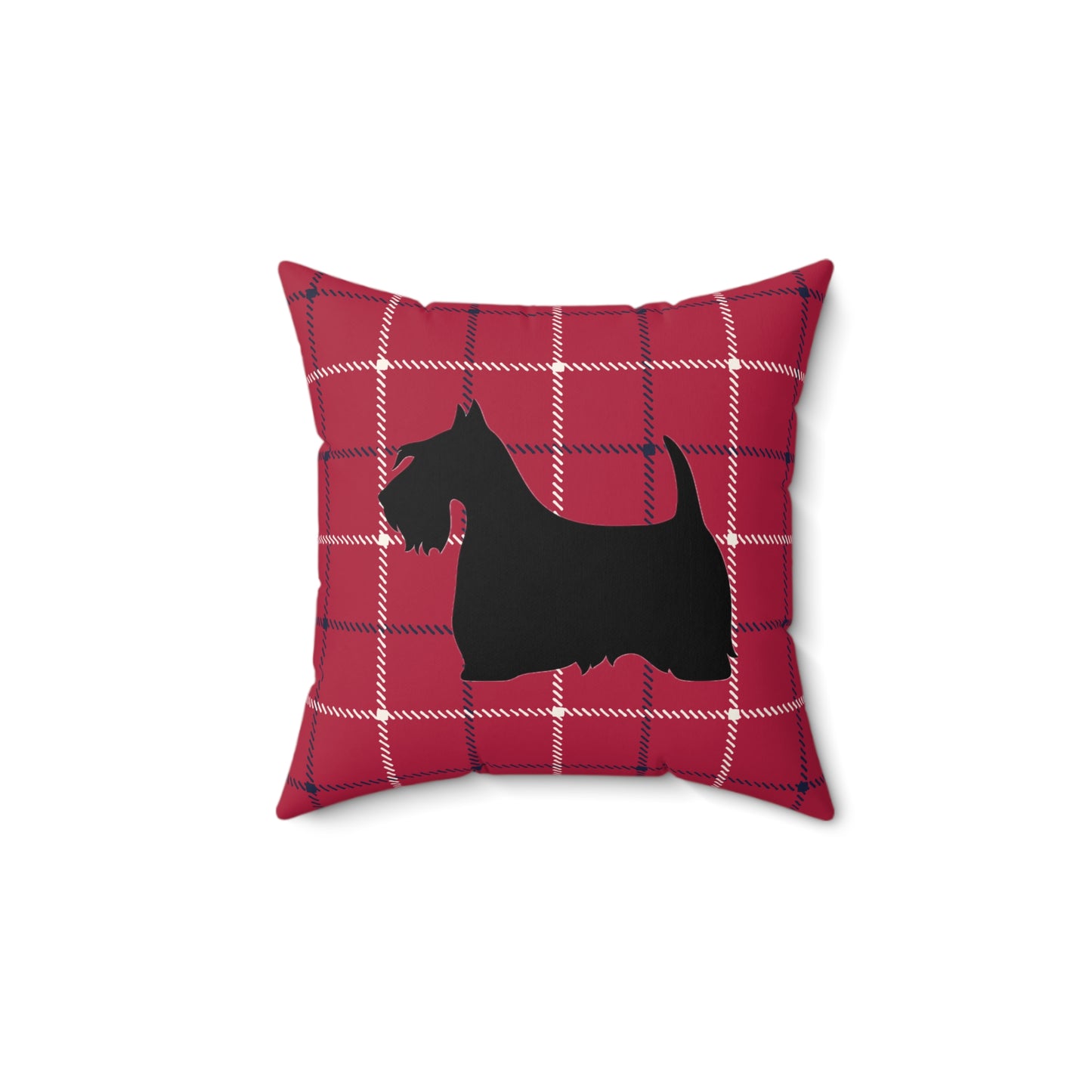 Scottish Terrier Faux Suede Pillow, Cozy Home Decor, Housewarming Gift, Pet Lover Gift, Holiday Accent Cushion
