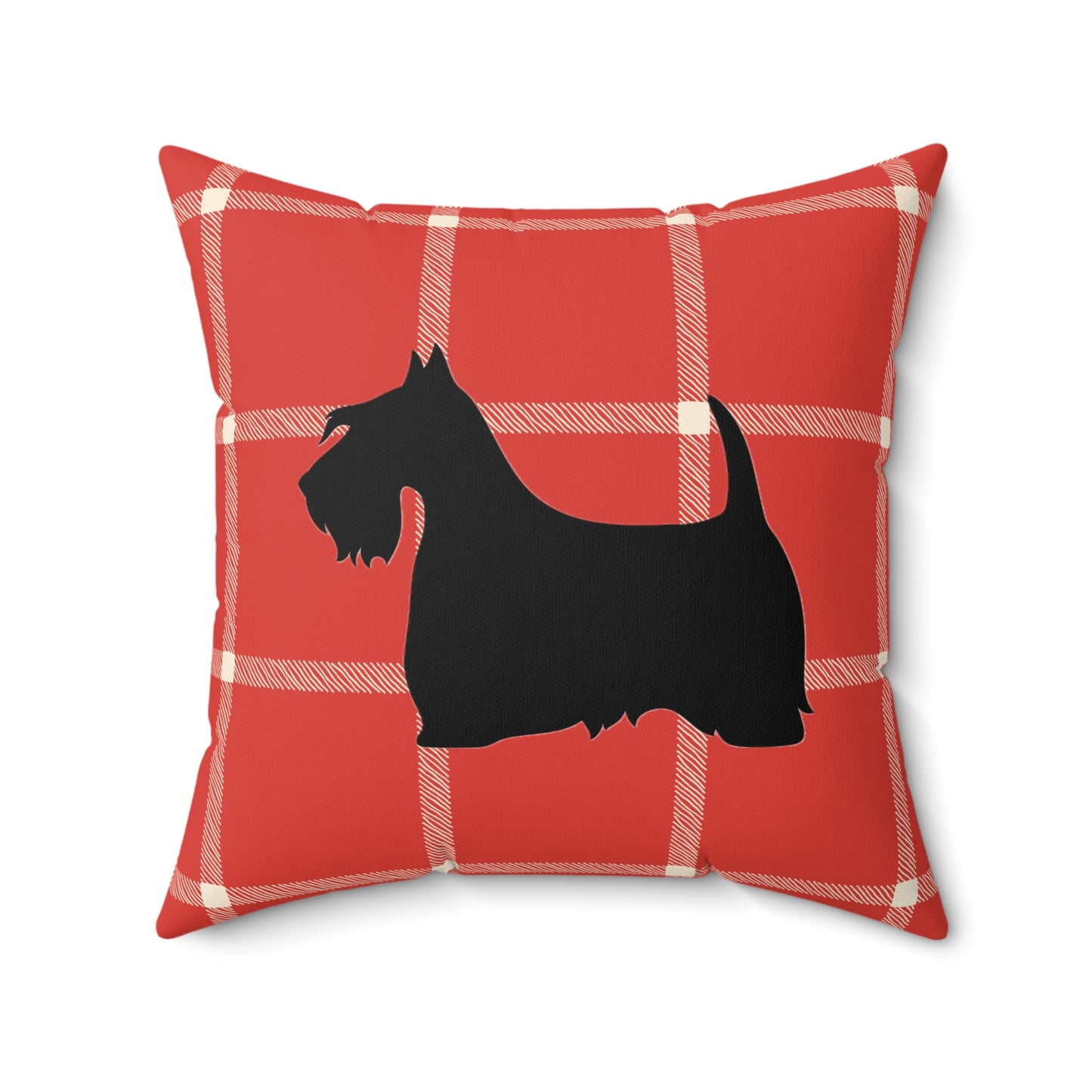 Scottish Terrier Faux Suede Pillow, Cozy Home Decor, Housewarming Gift, Pet Lover Gift, Holiday Accent Cushion