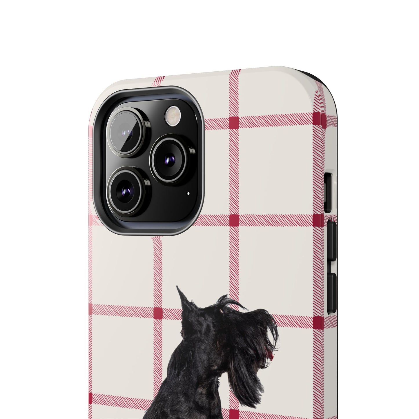 Scottish Terrier Phone Case, Tough Cases, Scottie Dog Phone Cover, Gift for Dog Lovers, Plaid Design