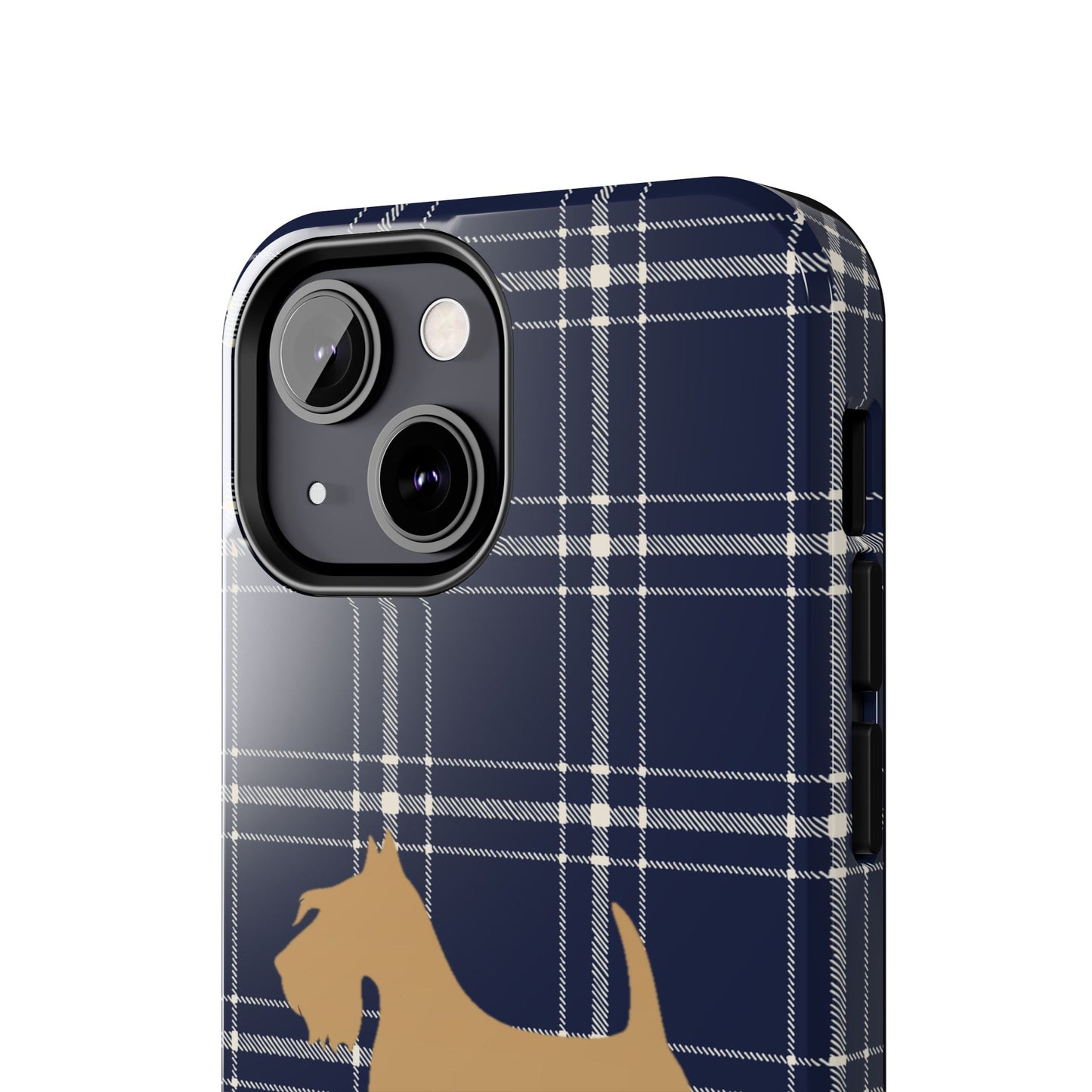 Scottish Terrier Phone Case, Tough Cases, Scottie Dog Phone Cover, Gift for Dog Lovers, Plaid Design