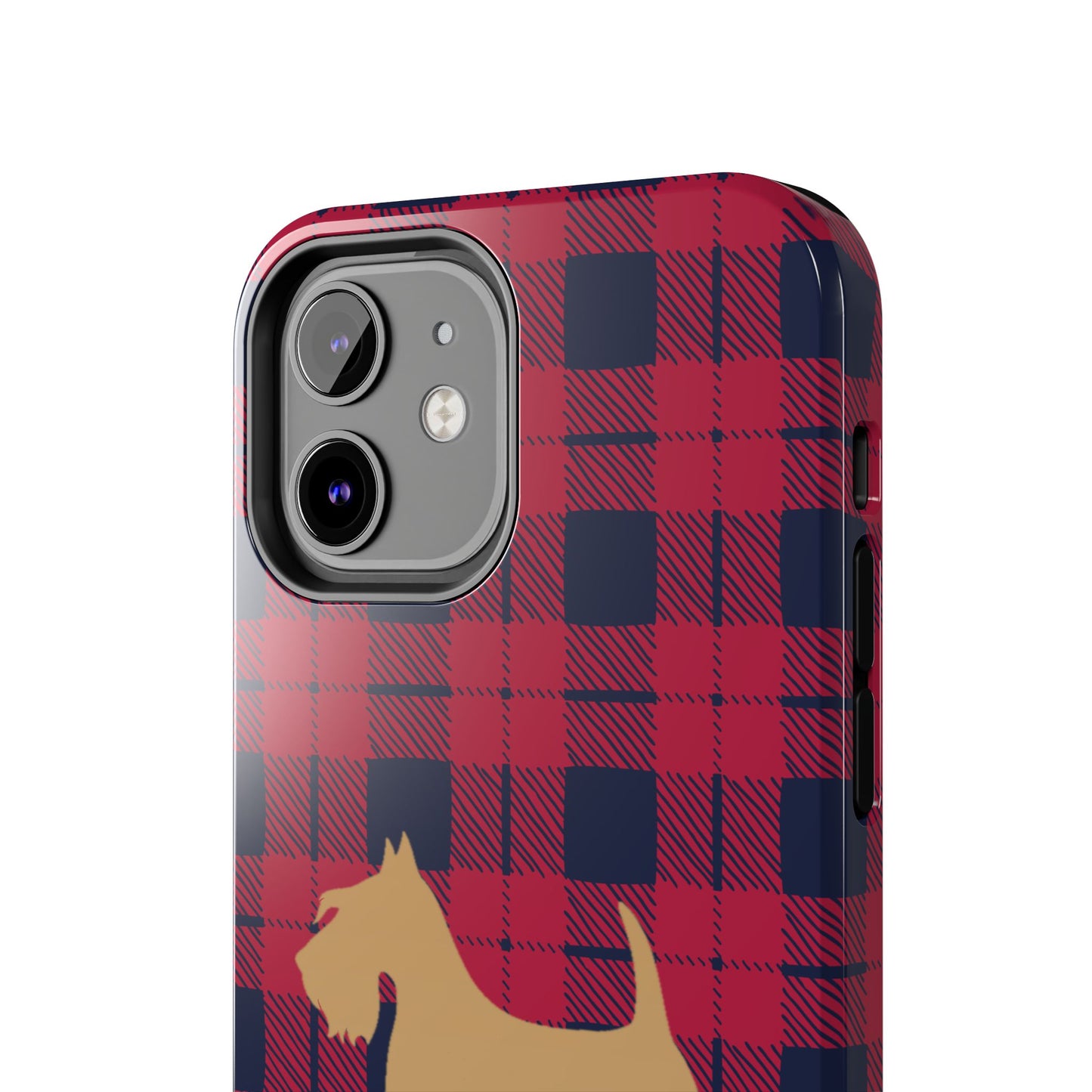 Scottish Terrier Phone Case, Tough Cases, Scottie Dog Phone Cover, Gift for Dog Lovers, Plaid Design