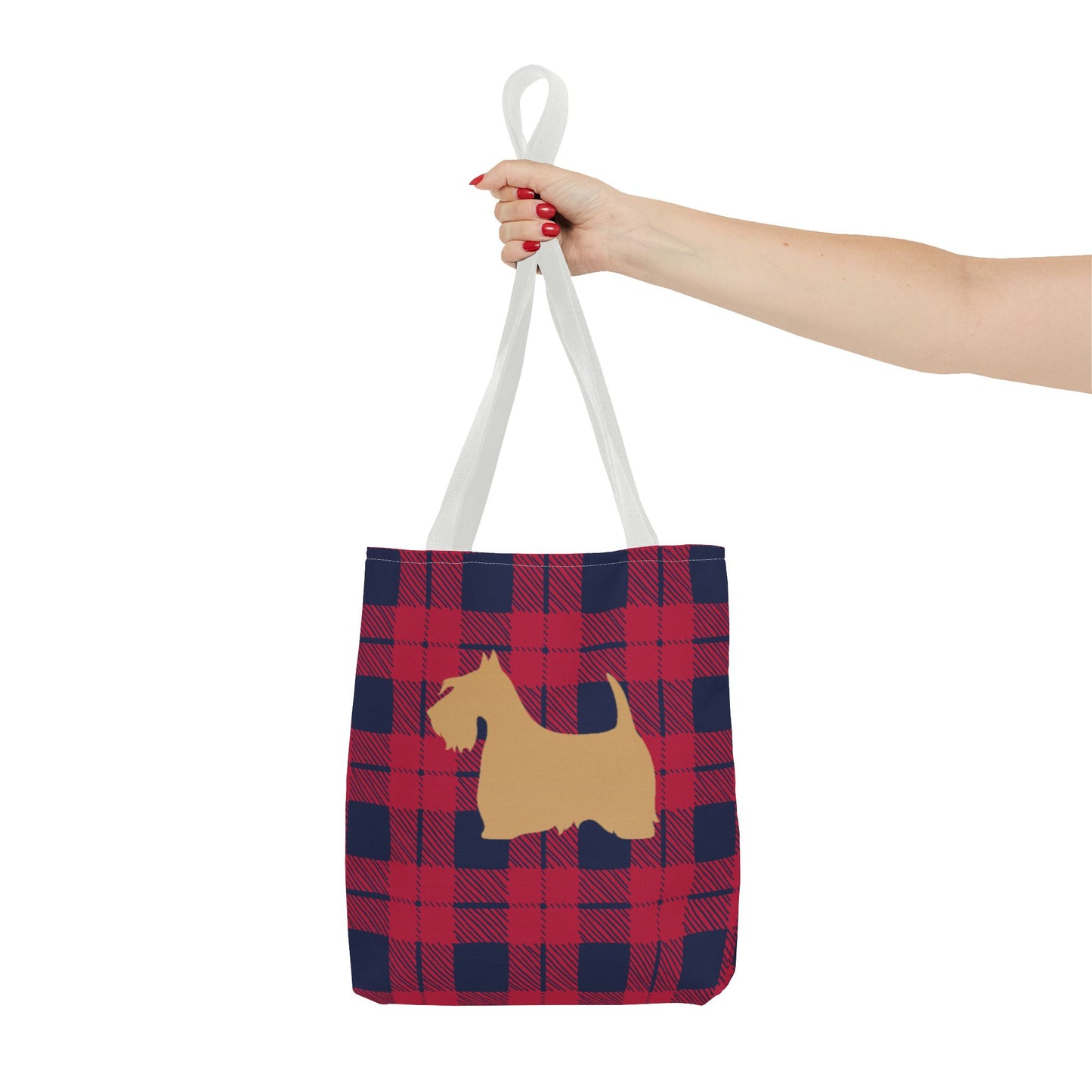 Plaid Scottish Terrier Tote Bag, Stylish Carryall for Pet Lovers, Perfect for Shopping, Beach Days, Teachers, Gifts, All-Occasion Bag