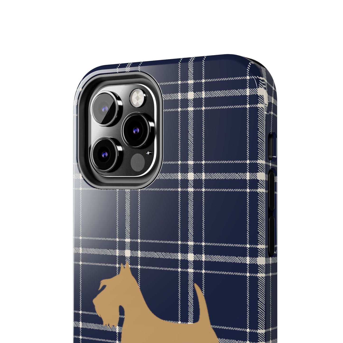 Scottish Terrier Phone Case, Tough Cases, Scottie Dog Phone Cover, Gift for Dog Lovers, Plaid Design