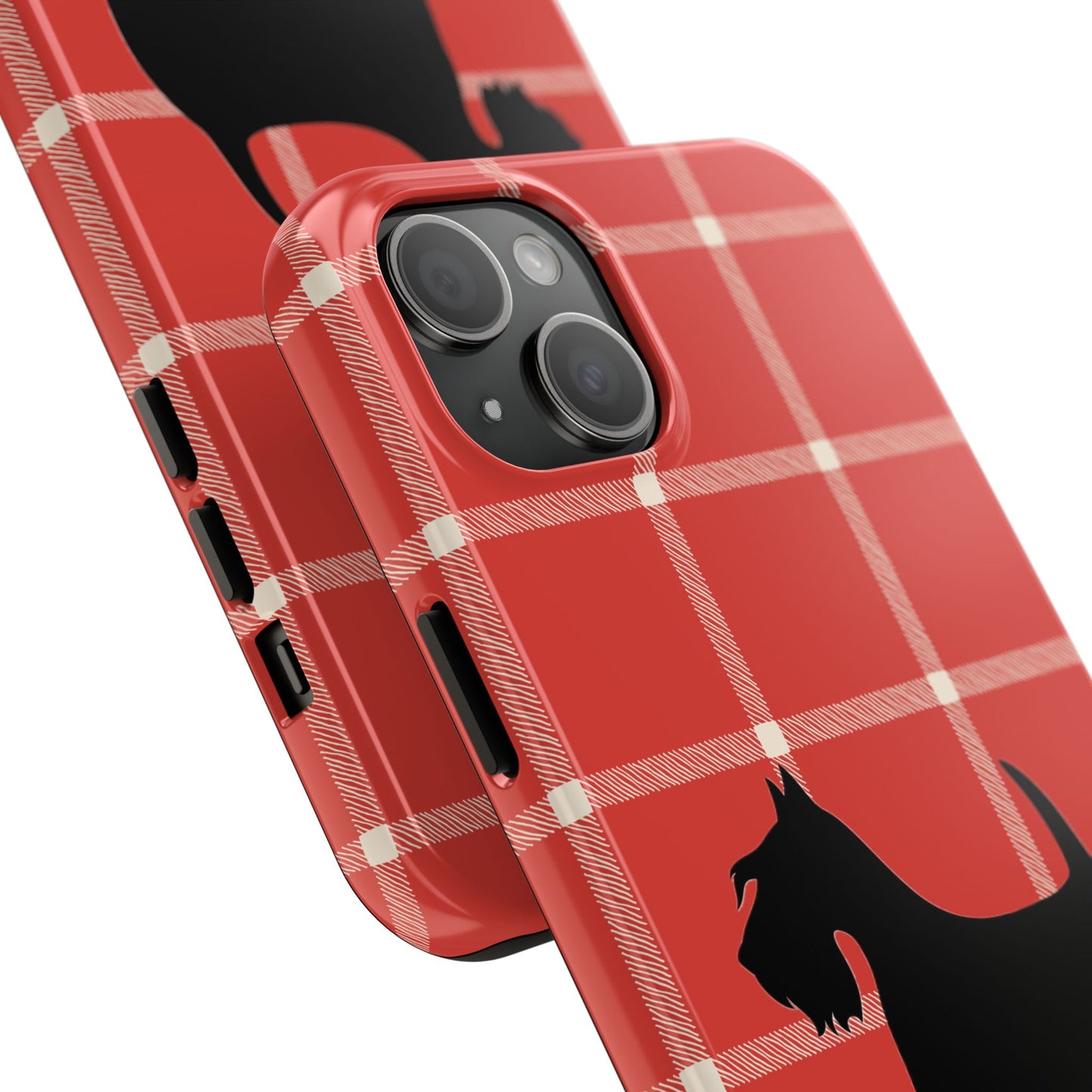 Scottish Terrier Phone Case, Tough Cases, Scottie Dog Phone Cover, Gift for Dog Lovers, Plaid Design