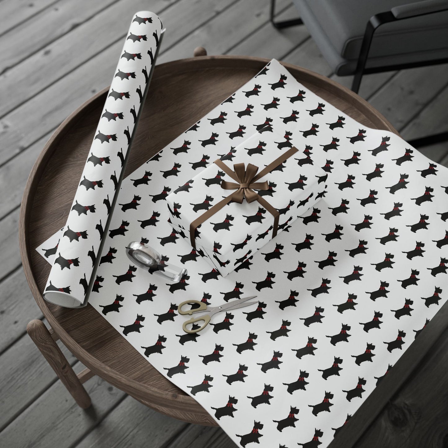 Scottish Terrier Wrapping Paper, Scottie Dog Gift Wrap, Unique Decorative Paper, Eco-friendly Packaging, Party Supplies, Wrapping Essentials, Holiday Gift Wrap