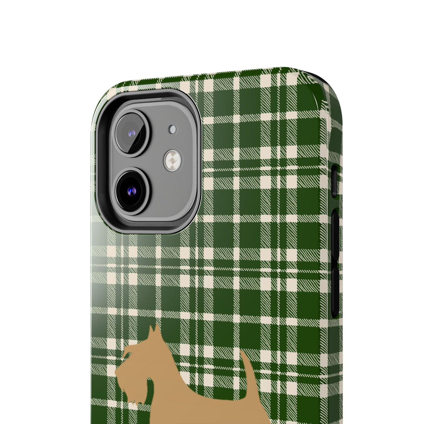 Scottish Terrier Phone Case, Tough Cases, Scottie Dog Phone Cover, Gift for Dog Lovers, Plaid Design