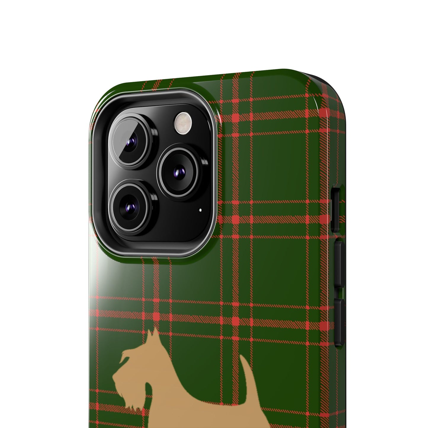 Scottish Terrier Phone Case, Tough Cases, Scottie Dog Phone Cover, Gift for Dog Lovers, Plaid Design