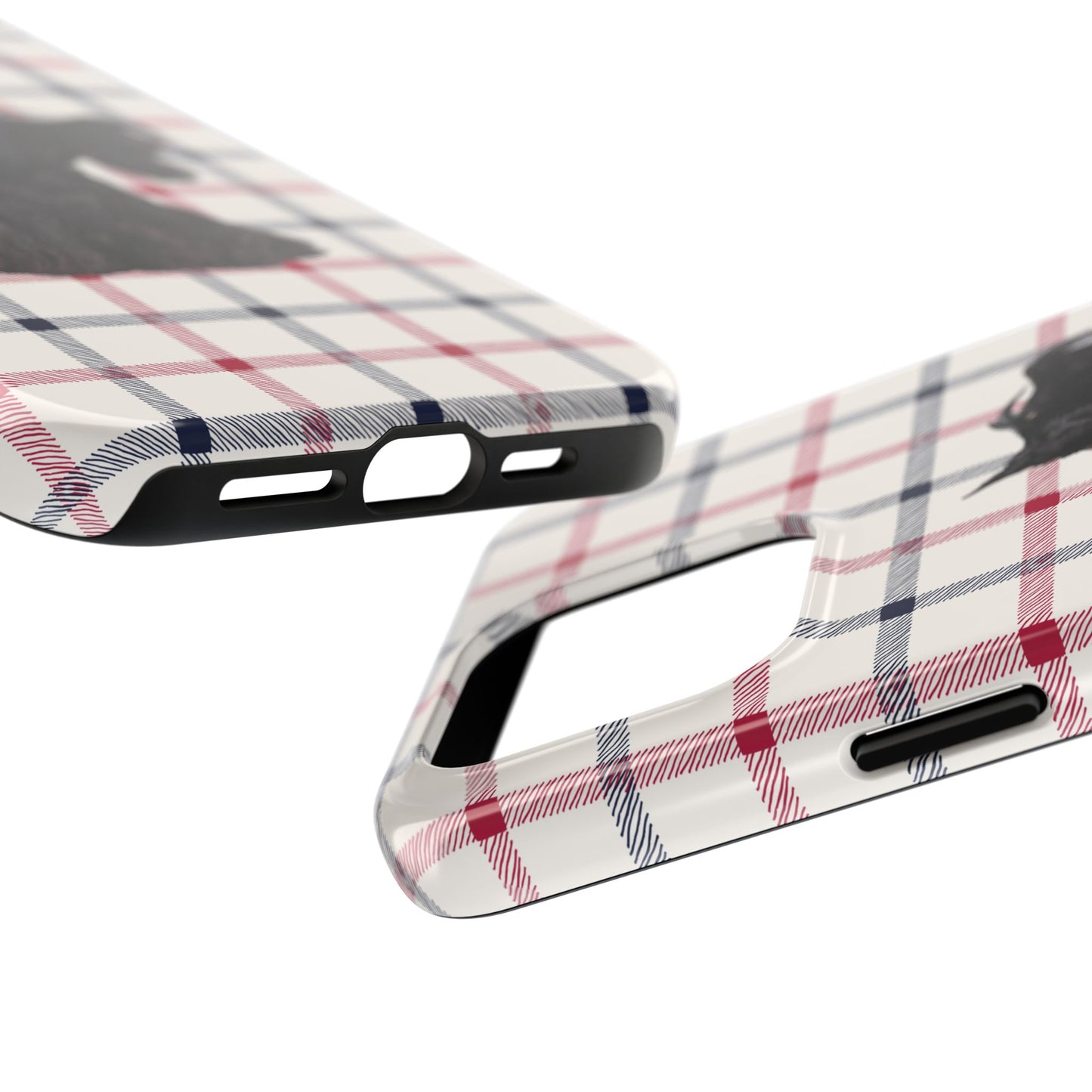 Scottish Terrier Phone Case, Tough Cases, Scottie Dog Phone Cover, Gift for Dog Lovers, Plaid Design