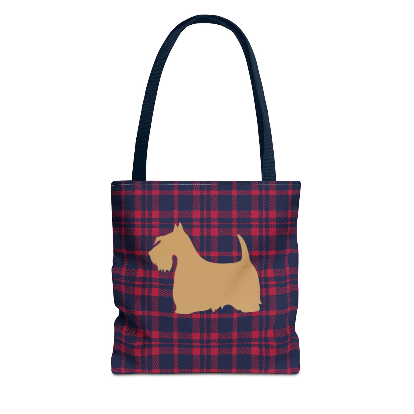 Plaid Scottish Terrier Tote Bag, Stylish Carryall for Pet Lovers, Perfect for Shopping, Beach Days, Teachers, Gifts, All-Occasion Bag