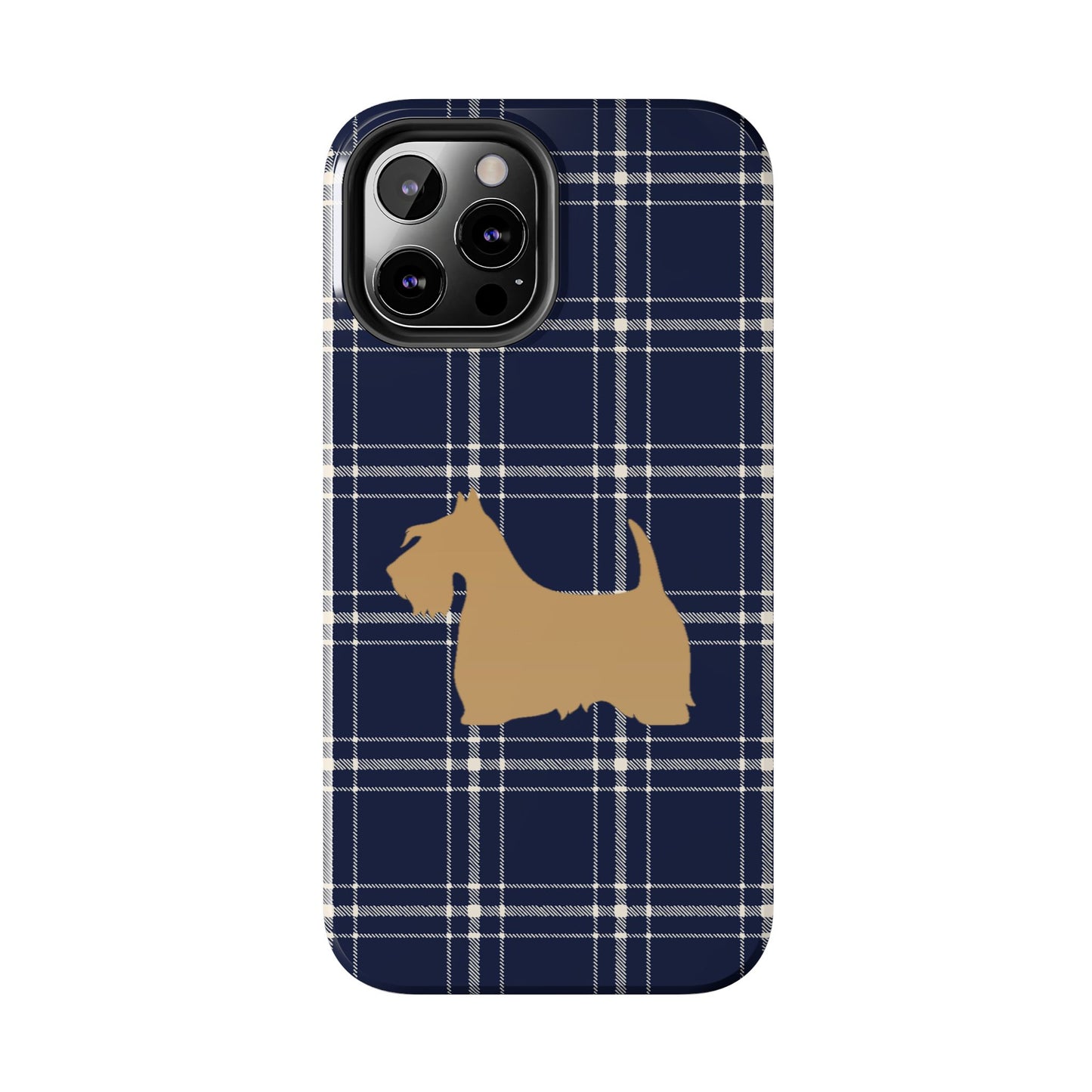 Scottish Terrier Phone Case, Tough Cases, Scottie Dog Phone Cover, Gift for Dog Lovers, Plaid Design