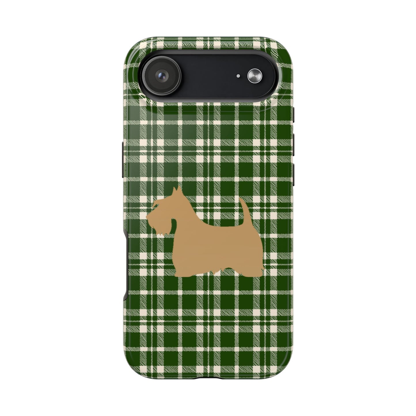 Scottish Terrier Phone Case, Tough Cases, Scottie Dog Phone Cover, Gift for Dog Lovers, Plaid Design