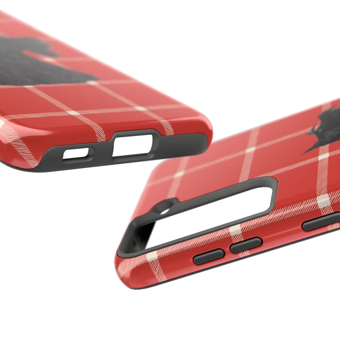 Scottish Terrier Phone Case, Tough Cases, Scottie Dog Phone Cover, Gift for Dog Lovers, Plaid Design