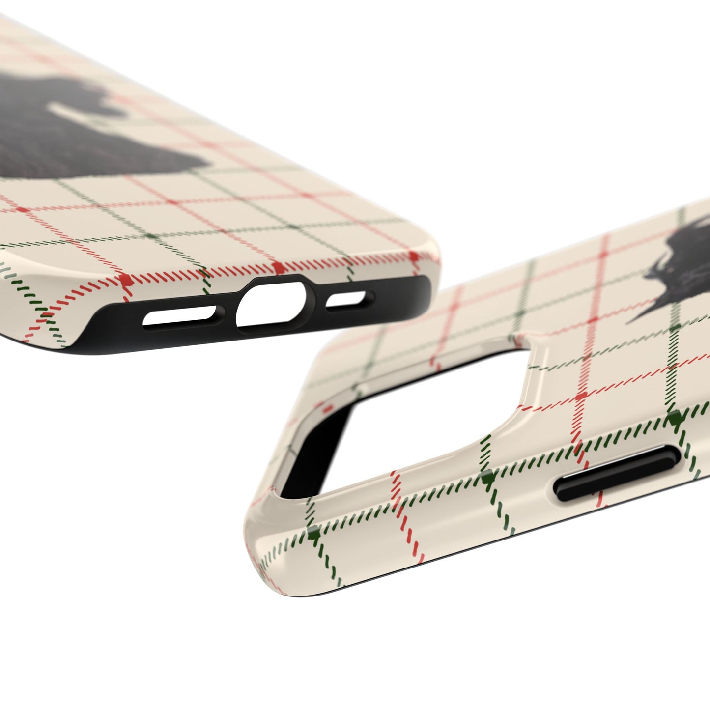 Scottish Terrier Phone Case, Tough Cases, Scottie Dog Phone Cover, Gift for Dog Lovers, Plaid Design