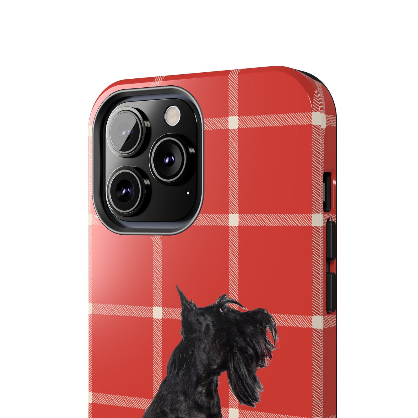 Scottish Terrier Phone Case, Tough Cases, Scottie Dog Phone Cover, Gift for Dog Lovers, Plaid Design