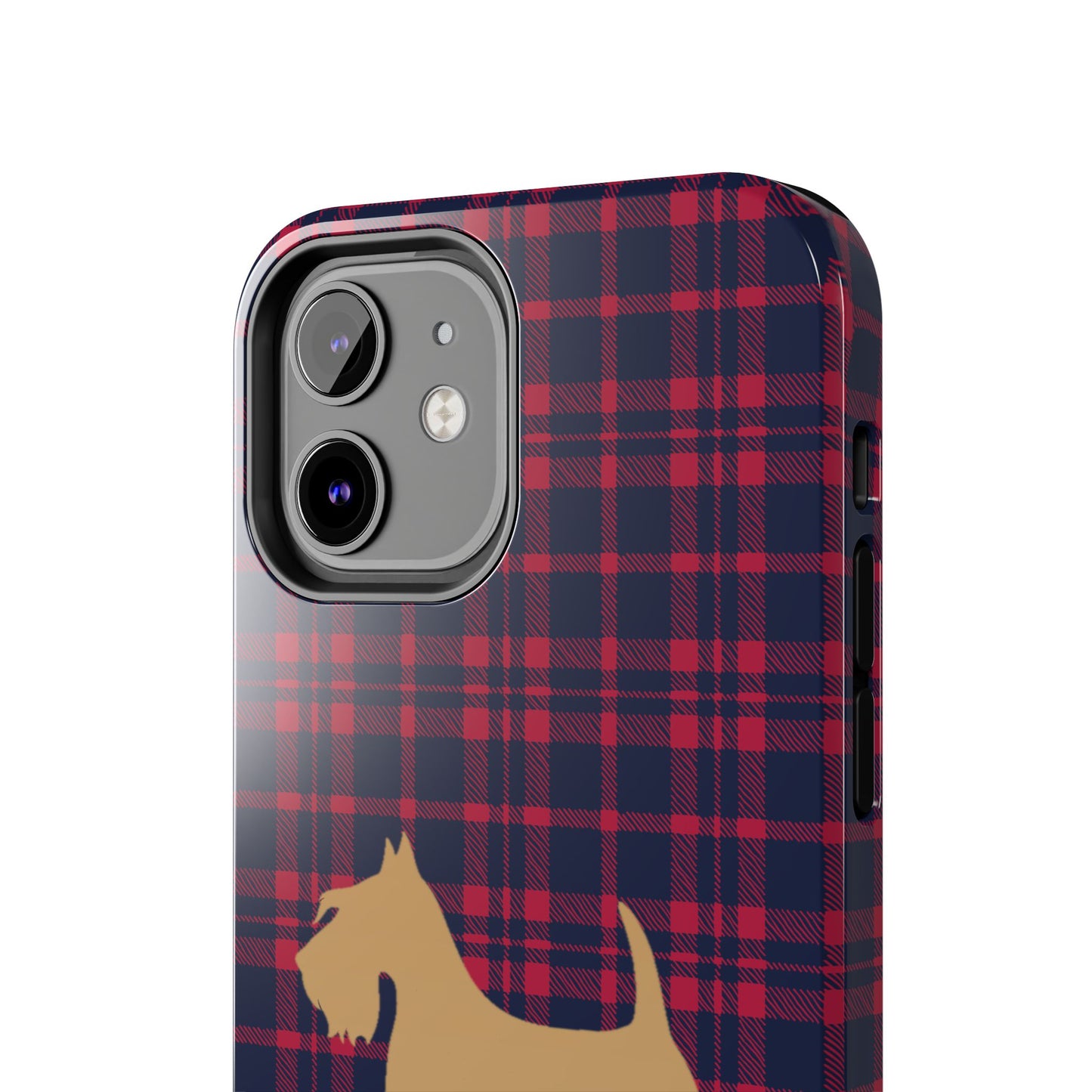 Scottish Terrier Phone Case, Tough Cases, Scottie Dog Phone Cover, Gift for Dog Lovers, Plaid Design
