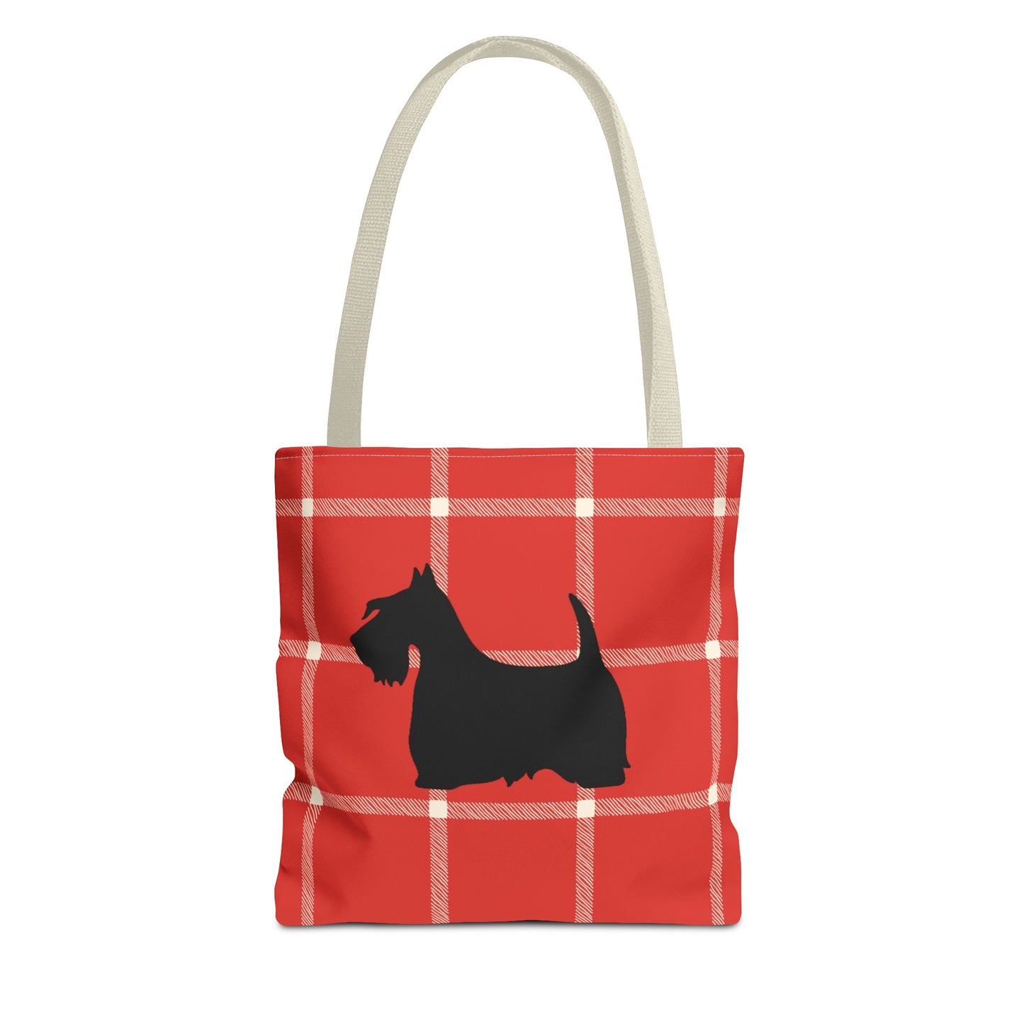 Plaid Scottish Terrier Tote Bag, Stylish Carryall for Pet Lovers, Perfect for Shopping, Beach Days, Teachers, Gifts, All-Occasion Bag