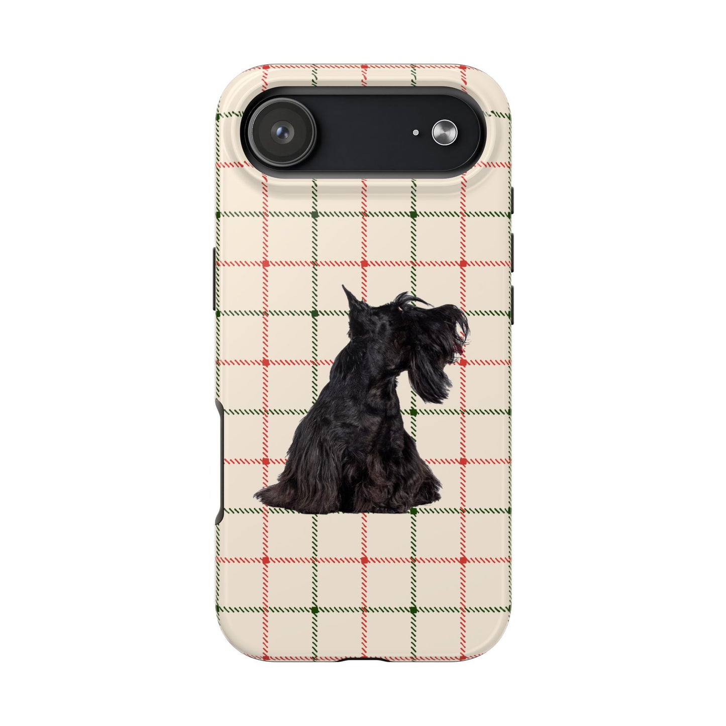 Scottish Terrier Phone Case, Tough Cases, Scottie Dog Phone Cover, Gift for Dog Lovers, Plaid Design