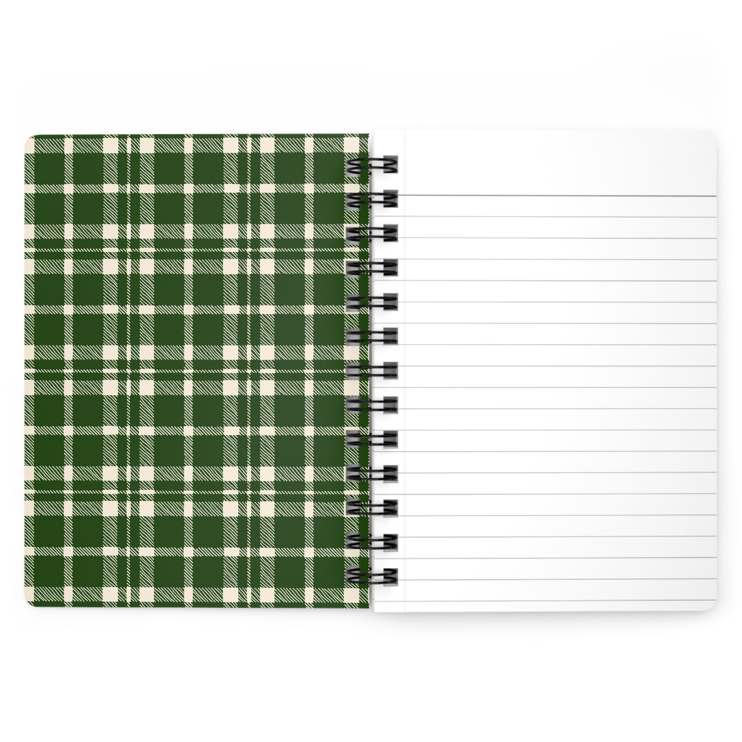 Plaid Spiral Bound Journal with Scottish Terrier Silhouette, Notebooks for Gifts, School Supplies, Writing, Pet Lovers