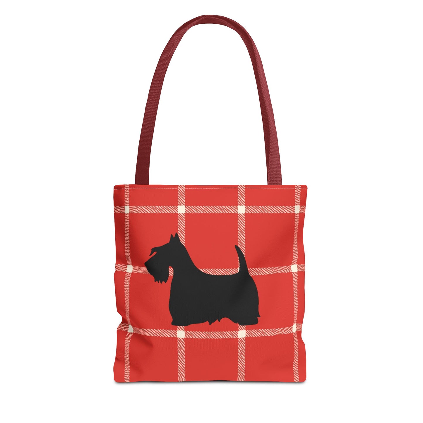 Plaid Scottish Terrier Tote Bag, Stylish Carryall for Pet Lovers, Perfect for Shopping, Beach Days, Teachers, Gifts, All-Occasion Bag