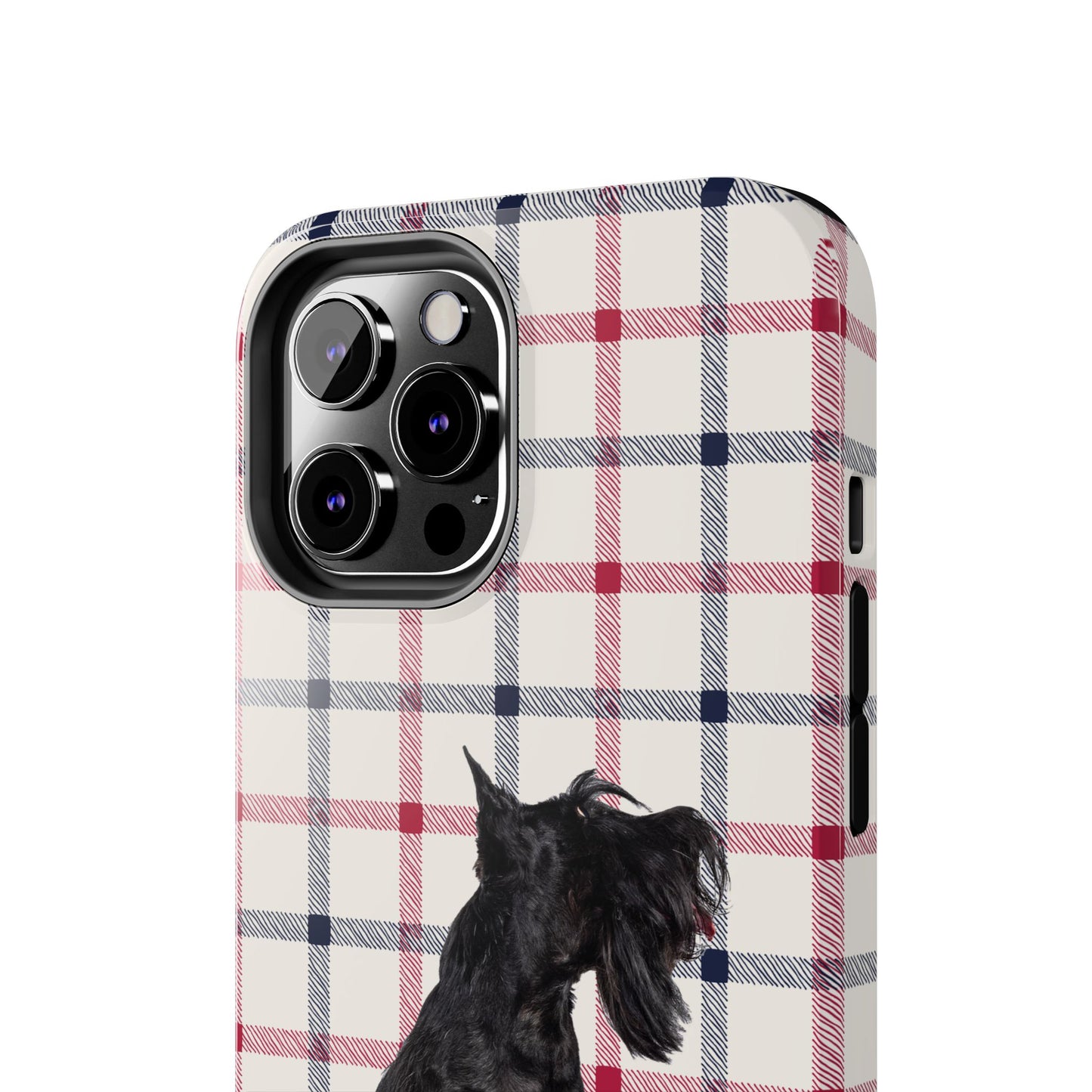 Scottish Terrier Phone Case, Tough Cases, Scottie Dog Phone Cover, Gift for Dog Lovers, Plaid Design