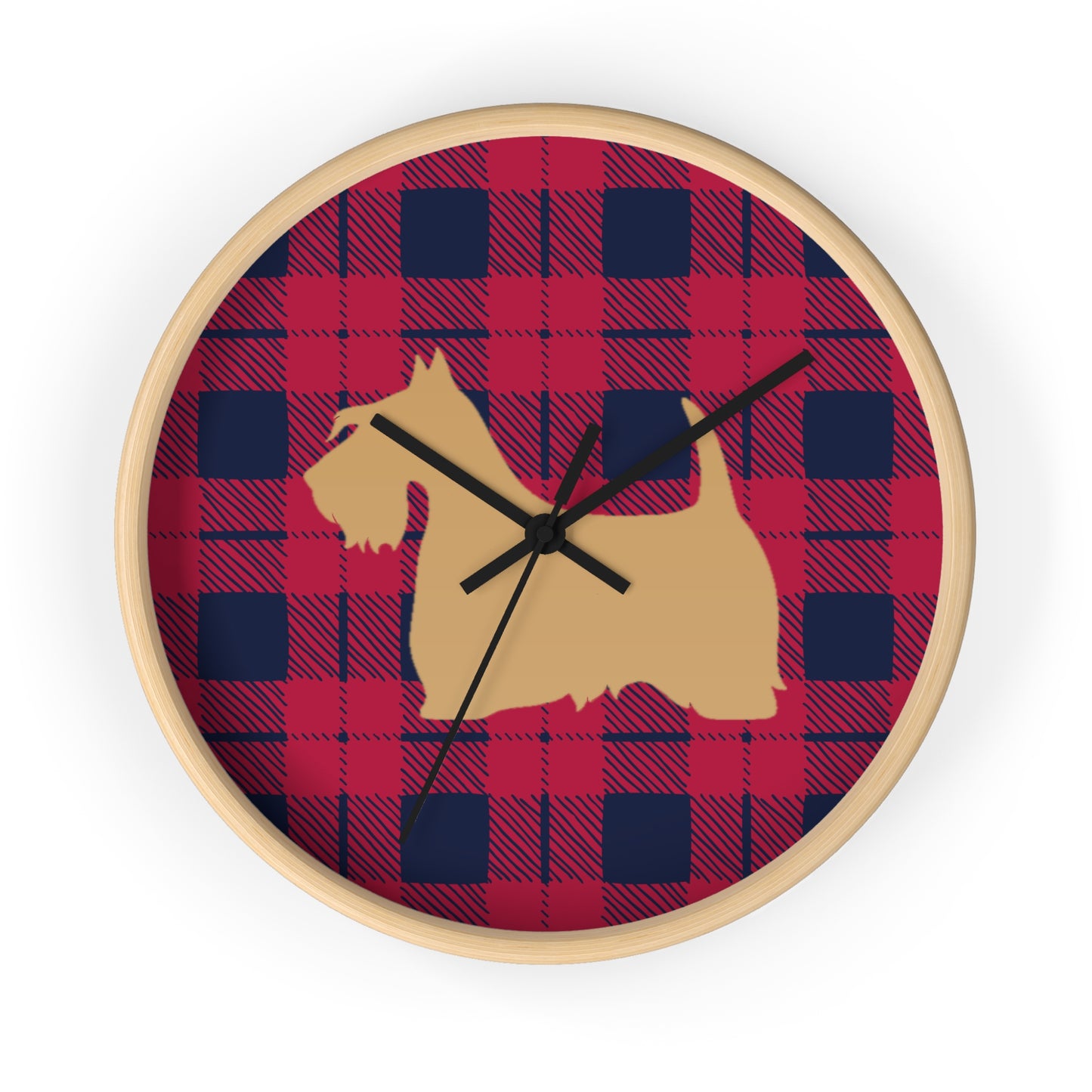 Scottish Terrier Wall Clock, Pet Lover Gift, Home Decor, Office Decor, Scottish Terrier Decor, Unique Wall Timepiece