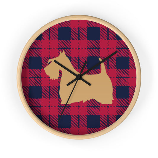 Scottish Terrier Wall Clock, Pet Lover Gift, Home Decor, Office Decor, Scottish Terrier Decor, Unique Wall Timepiece