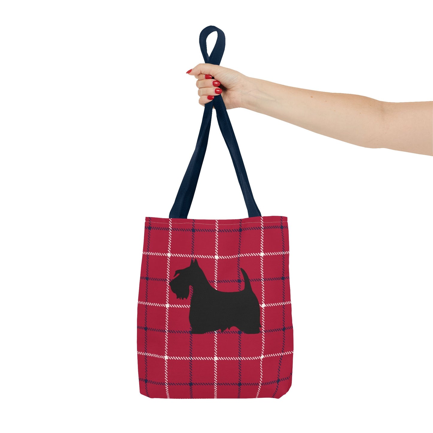 Plaid Scottish Terrier Tote Bag, Stylish Carryall for Pet Lovers, Perfect for Shopping, Beach Days, Teachers, Gifts, All-Occasion Bag