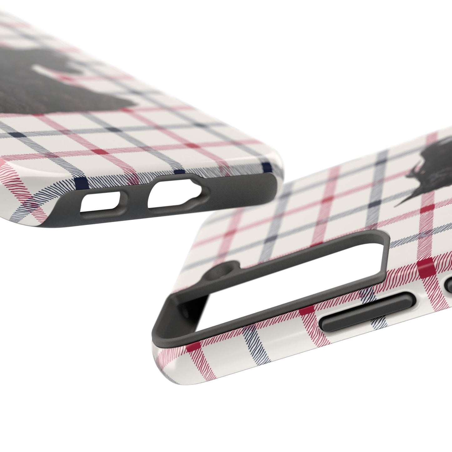 Scottish Terrier Phone Case, Tough Cases, Scottie Dog Phone Cover, Gift for Dog Lovers, Plaid Design