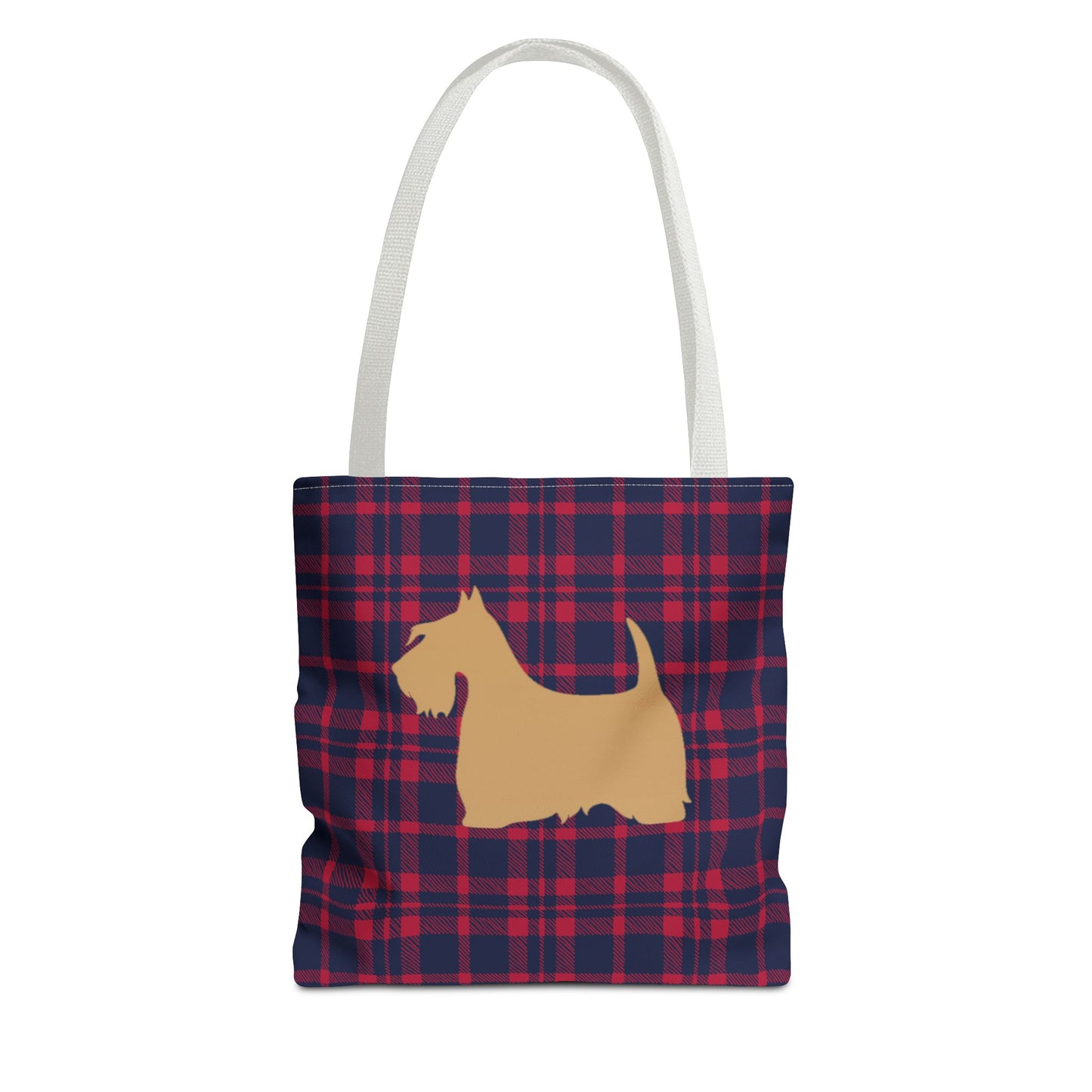 Plaid Scottish Terrier Tote Bag, Stylish Carryall for Pet Lovers, Perfect for Shopping, Beach Days, Teachers, Gifts, All-Occasion Bag