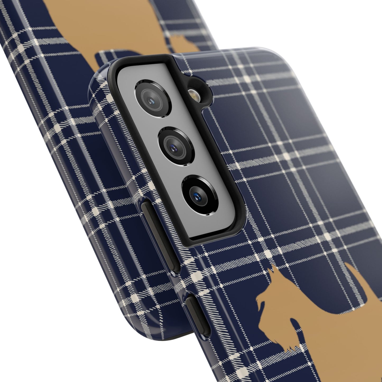 Scottish Terrier Phone Case, Tough Cases, Scottie Dog Phone Cover, Gift for Dog Lovers, Plaid Design