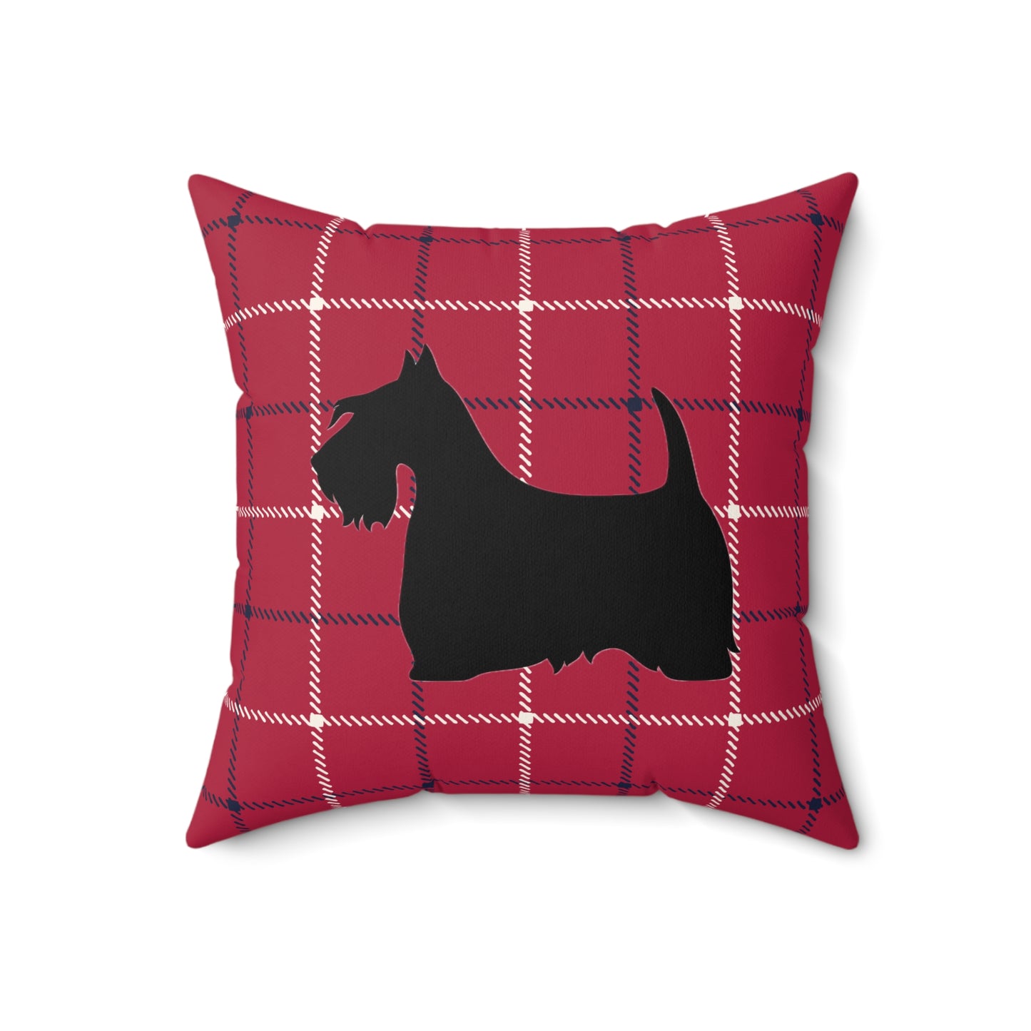 Scottish Terrier Faux Suede Pillow, Cozy Home Decor, Housewarming Gift, Pet Lover Gift, Holiday Accent Cushion