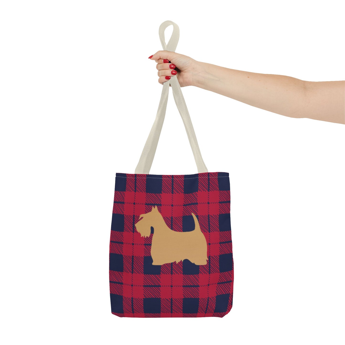 Plaid Scottish Terrier Tote Bag, Stylish Carryall for Pet Lovers, Perfect for Shopping, Beach Days, Teachers, Gifts, All-Occasion Bag