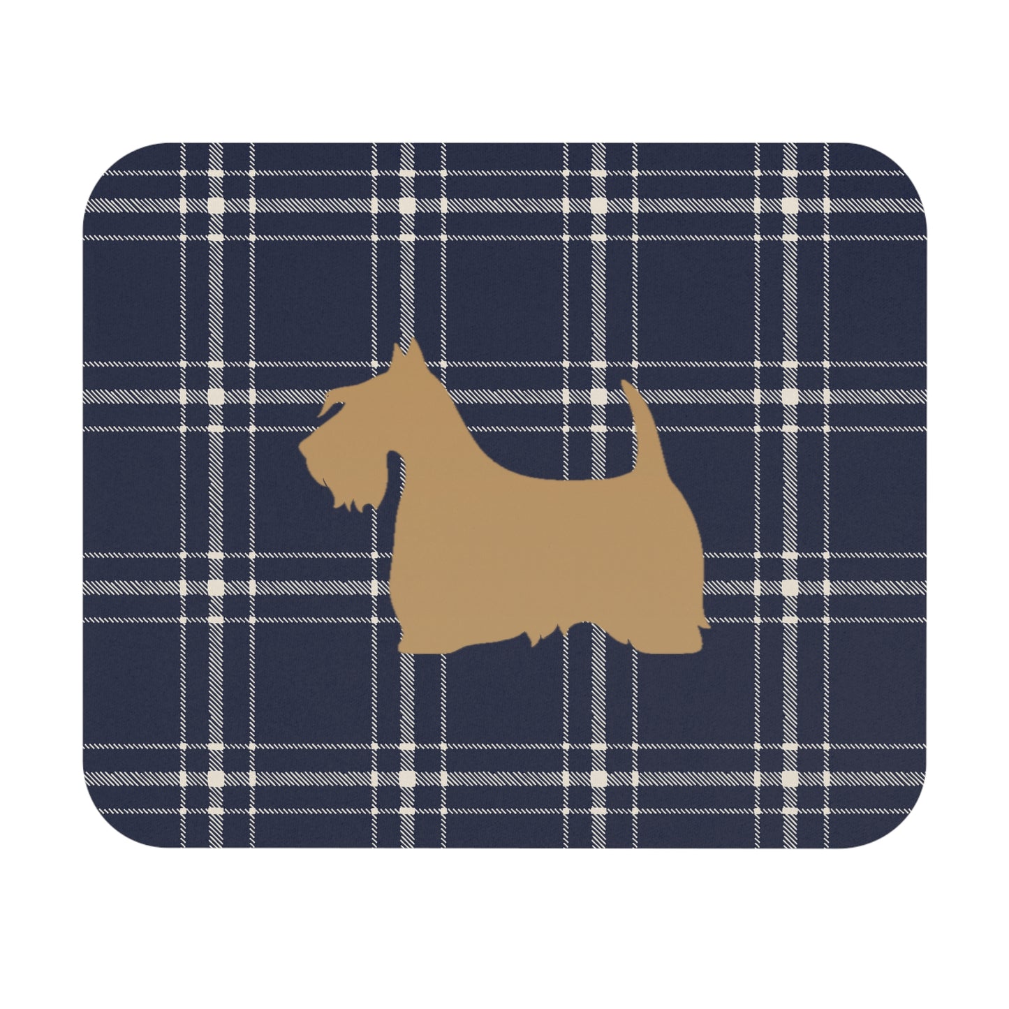 Scottish Terrier Plaid Dog Mouse Pad | Cute Dog Lover Gift | Office Decor | Stationery | Pet Themed Home Office Accessories | Animal Lover Merchandise