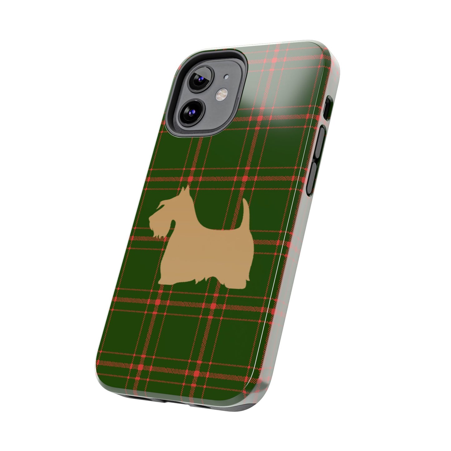 Scottish Terrier Phone Case, Tough Cases, Scottie Dog Phone Cover, Gift for Dog Lovers, Plaid Design