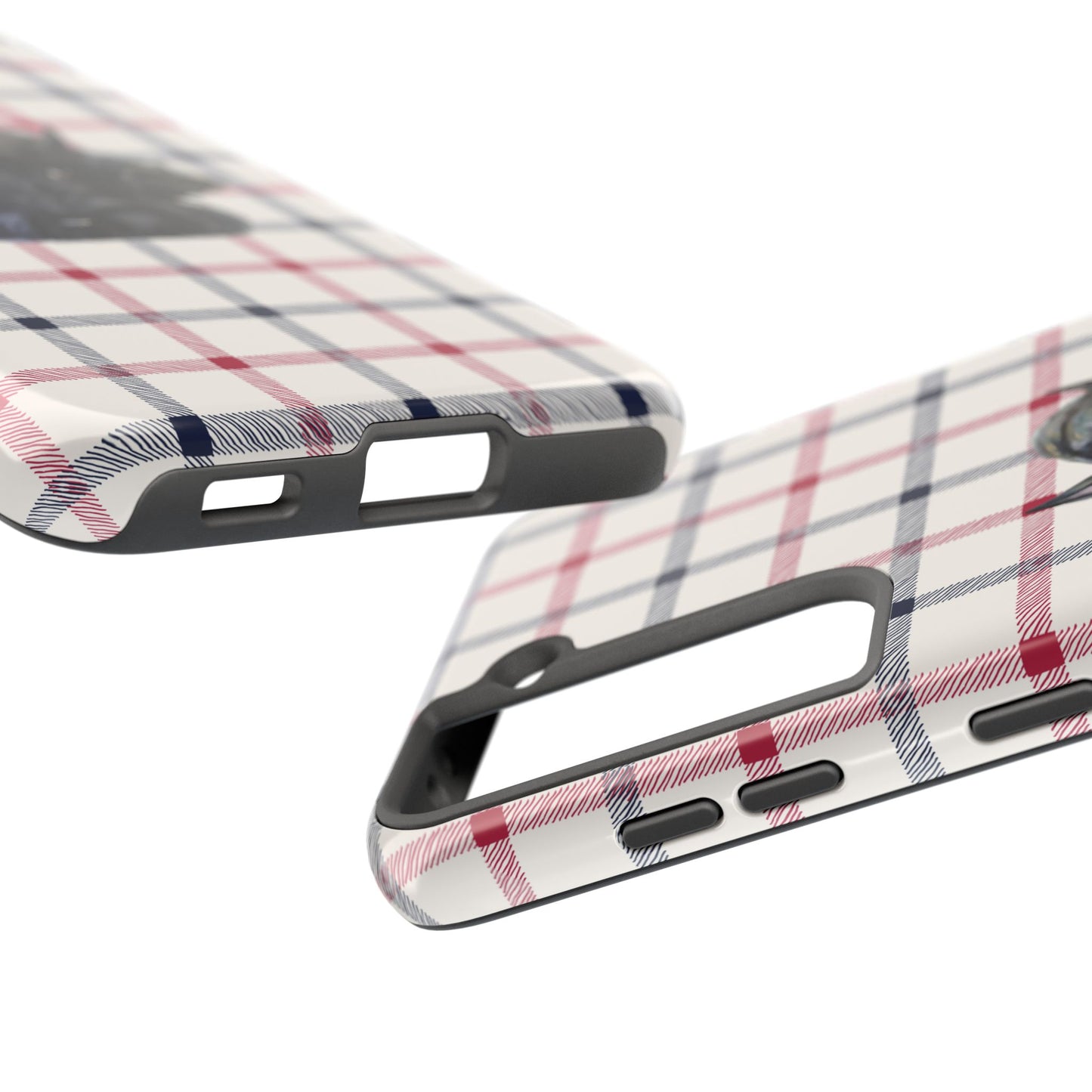 Scottish Terrier Phone Case, Tough Cases, Scottie Dog Phone Cover, Gift for Dog Lovers, Plaid Design