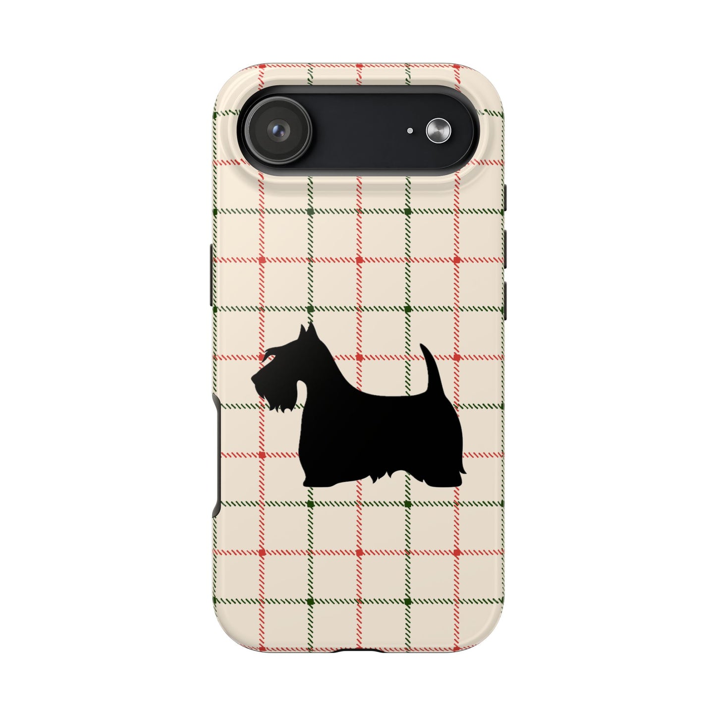 Scottish Terrier Phone Case, Tough Cases, Scottie Dog Phone Cover, Gift for Dog Lovers, Plaid Design