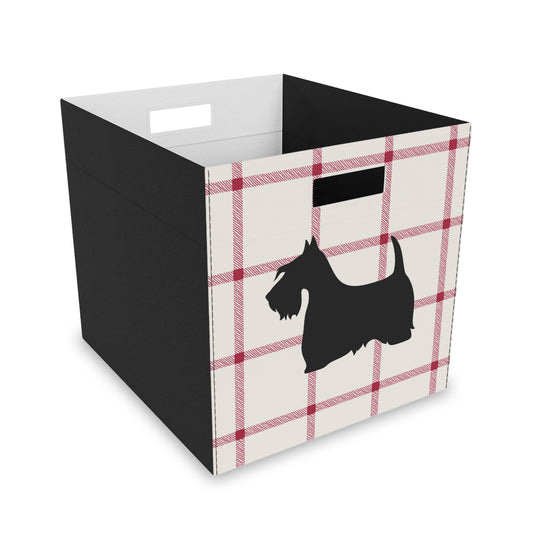 Scottish Terrier Plush Storage Box, Cozy Organizer, Home Decor, Pet-Friendly, Gift Idea, Game Room, Modern Storage Solution