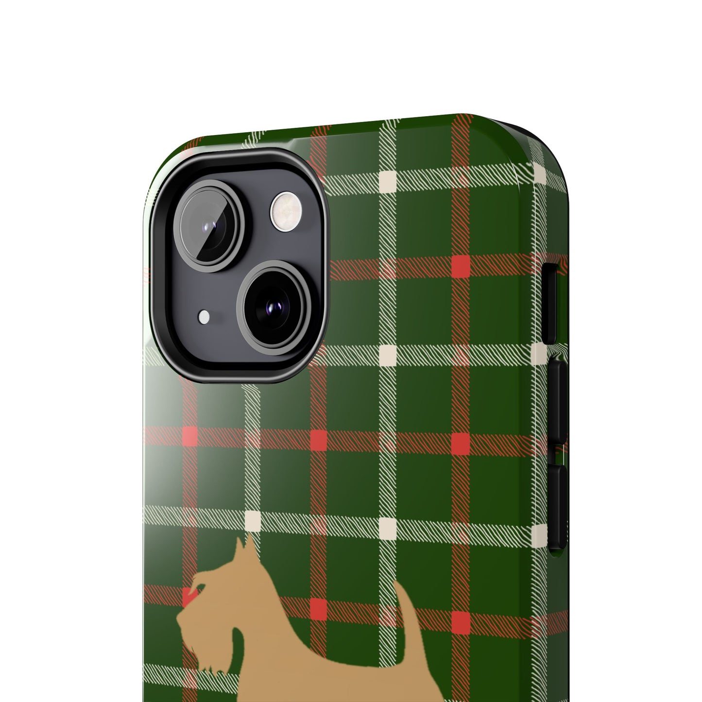 Scottish Terrier Phone Case, Tough Cases, Scottie Dog Phone Cover, Gift for Dog Lovers, Plaid Design