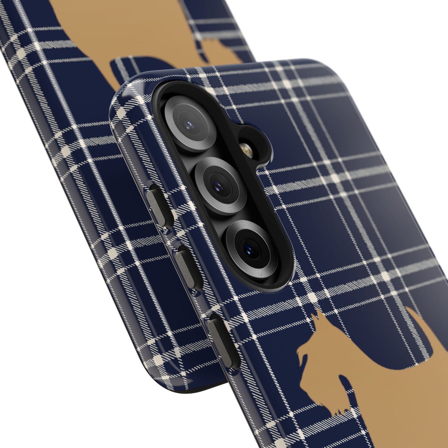 Scottish Terrier Phone Case, Tough Cases, Scottie Dog Phone Cover, Gift for Dog Lovers, Plaid Design