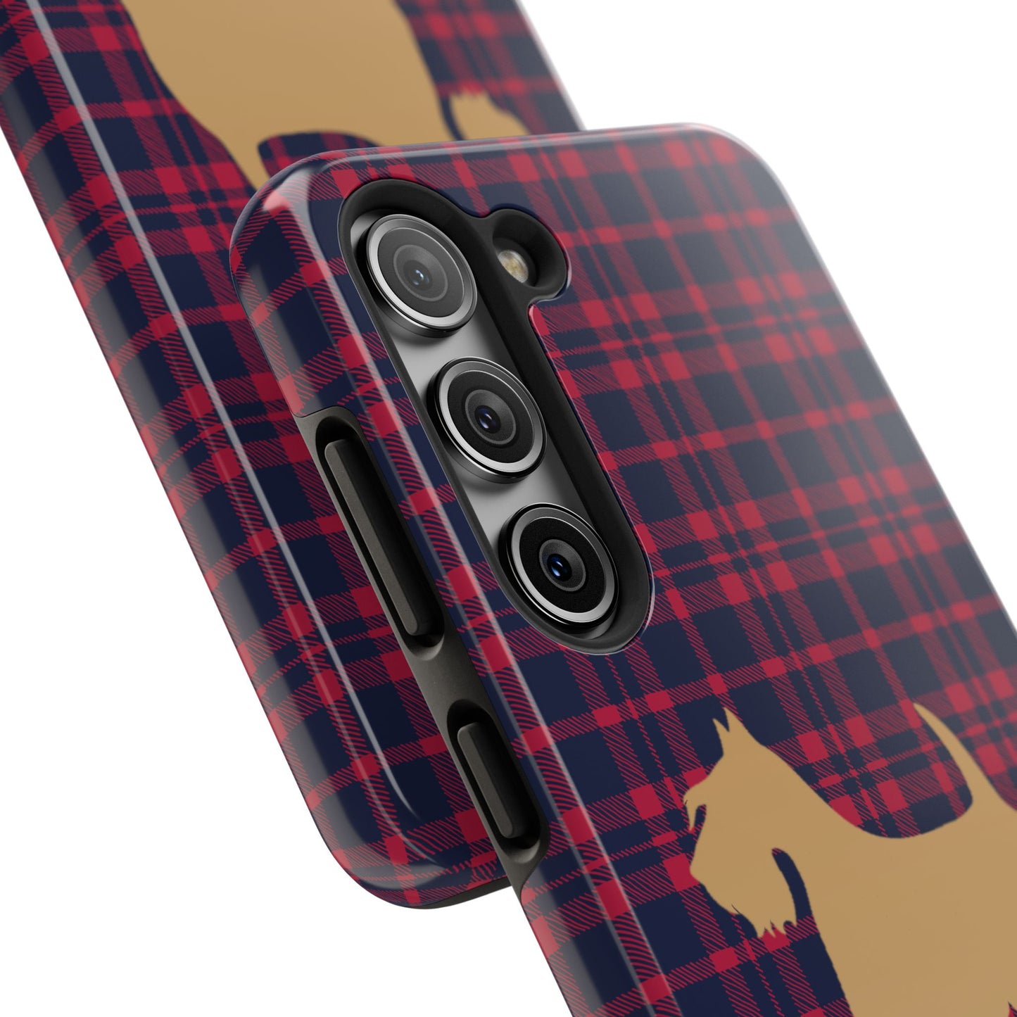 Scottish Terrier Phone Case, Tough Cases, Scottie Dog Phone Cover, Gift for Dog Lovers, Plaid Design