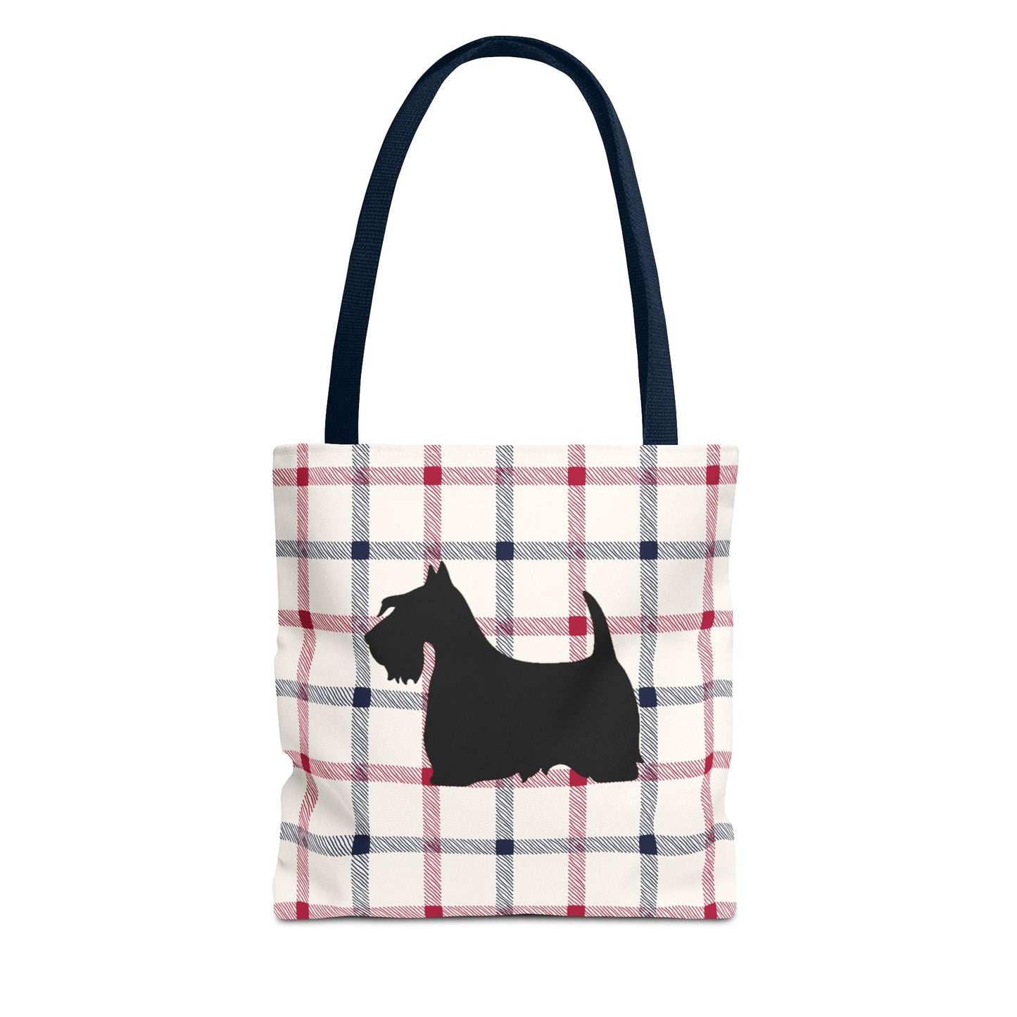 Plaid Scottish Terrier Tote Bag, Stylish Carryall for Pet Lovers, Perfect for Shopping, Beach Days, Teachers, Gifts, All-Occasion Bag
