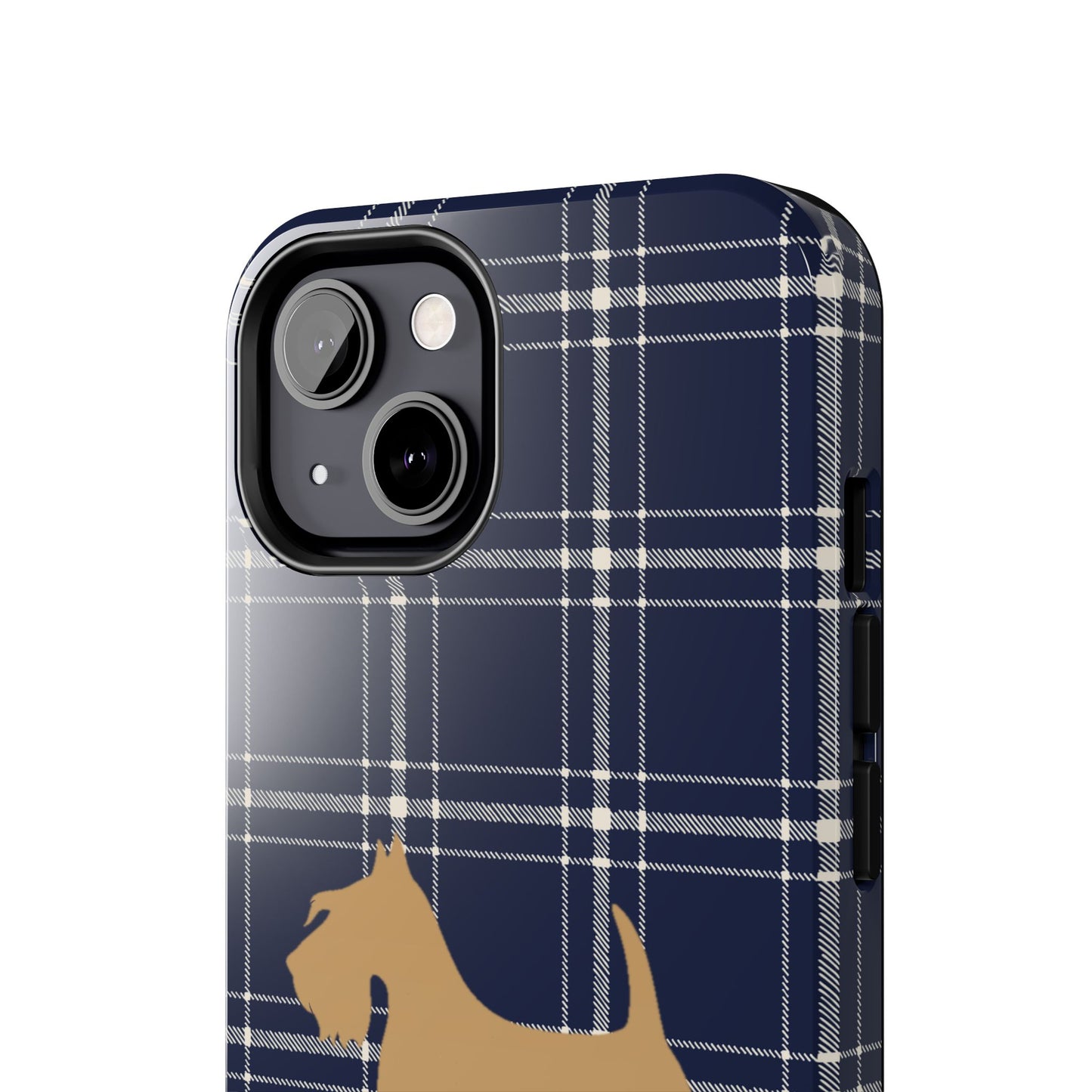 Scottish Terrier Phone Case, Tough Cases, Scottie Dog Phone Cover, Gift for Dog Lovers, Plaid Design